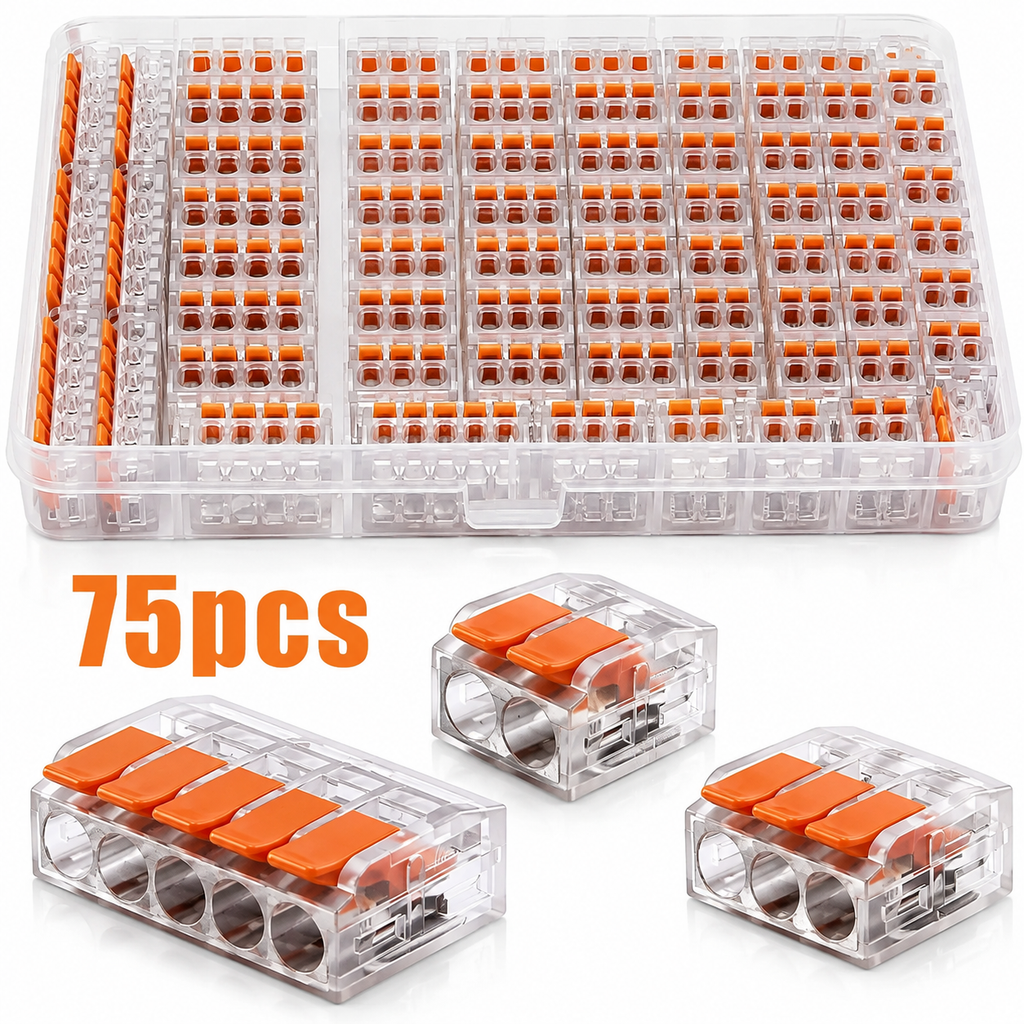75-Piece Quick Lever Wire Connector Kit