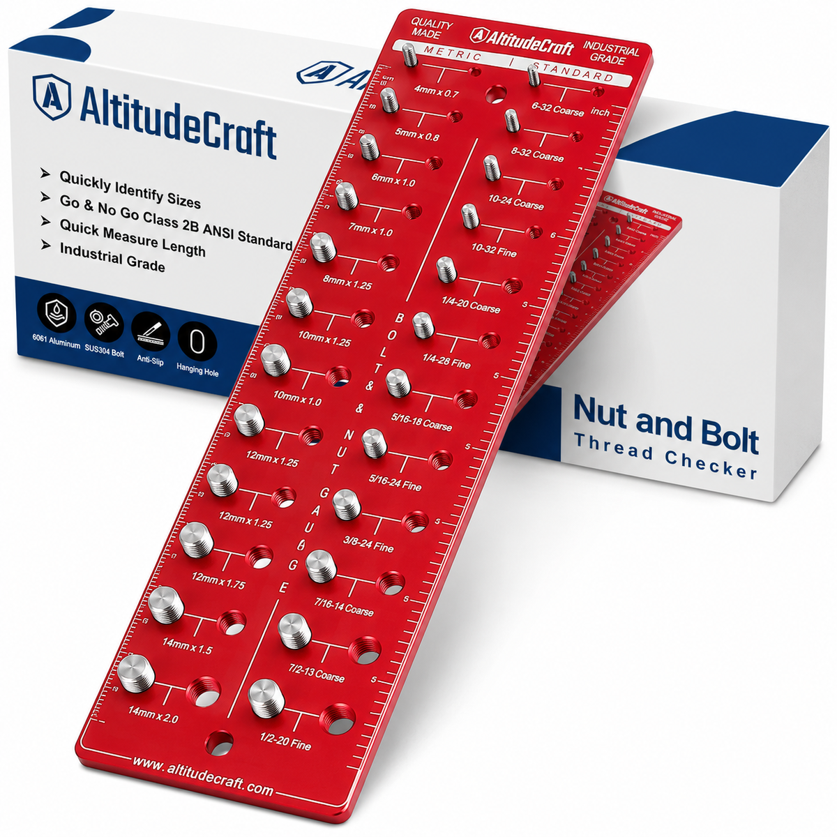 Bolt &amp; Nut Size Gauge — Identify Thread Sizes Without the Guesswork