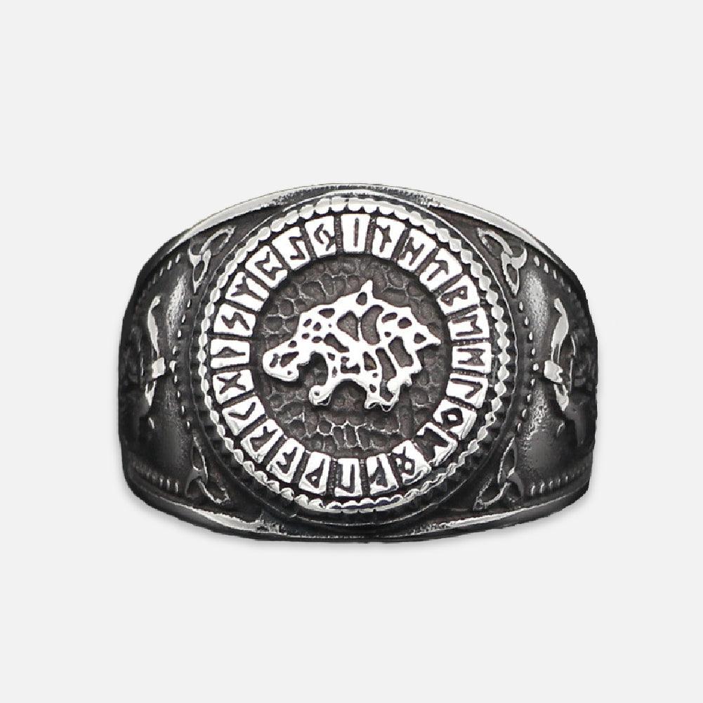 Viking Wolf Head Ring