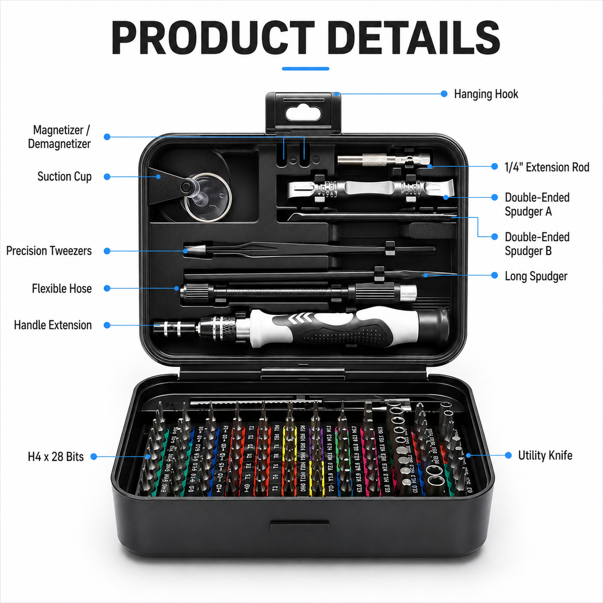 132PCS Precision Screwdriver Set – One Organized Kit for Everyday Repairs