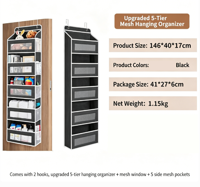 5-layer back door storage rack