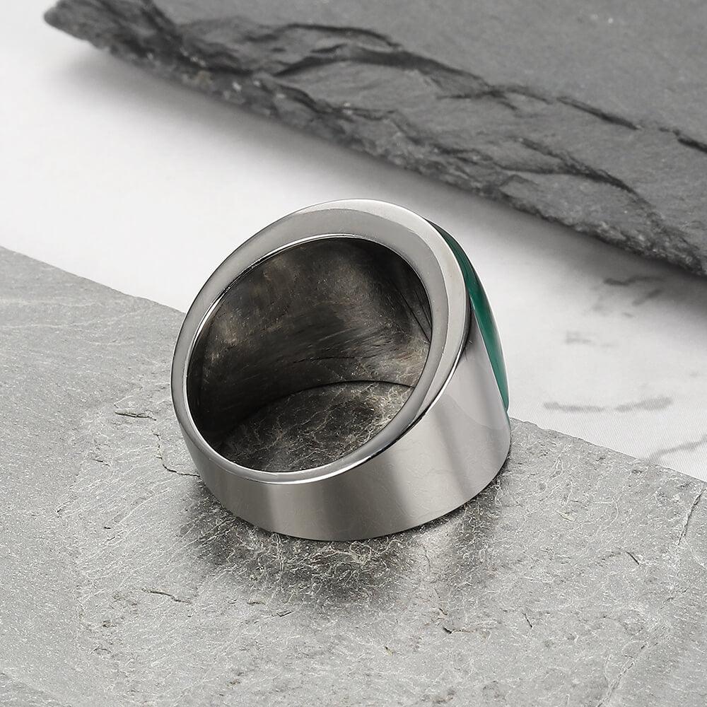Cat's-eye Stainless Steel Men's Gemstone Ring