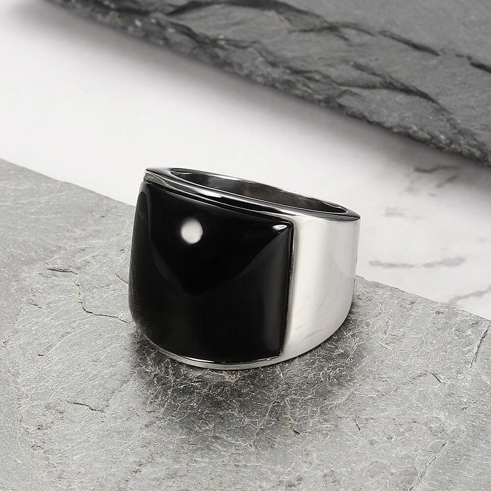Cat's-eye Stainless Steel Men's Gemstone Ring