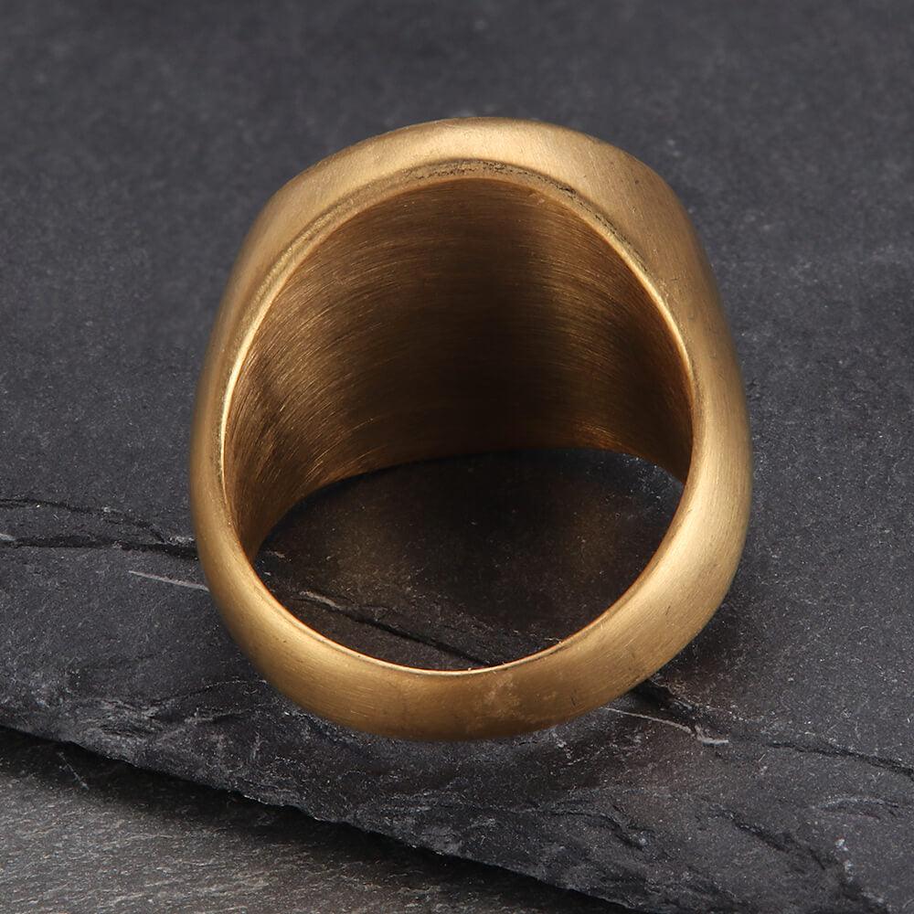 Crafted Compass Stainless Steel Men's Ring