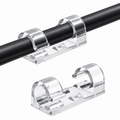 Clear Self-Adhesive Cable Clips — Give Loose Cords a Neater Path