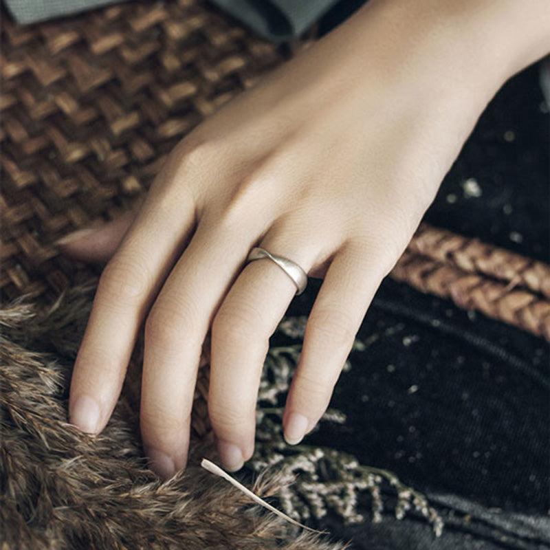 Simple Twist Matte Ring 925 Silver