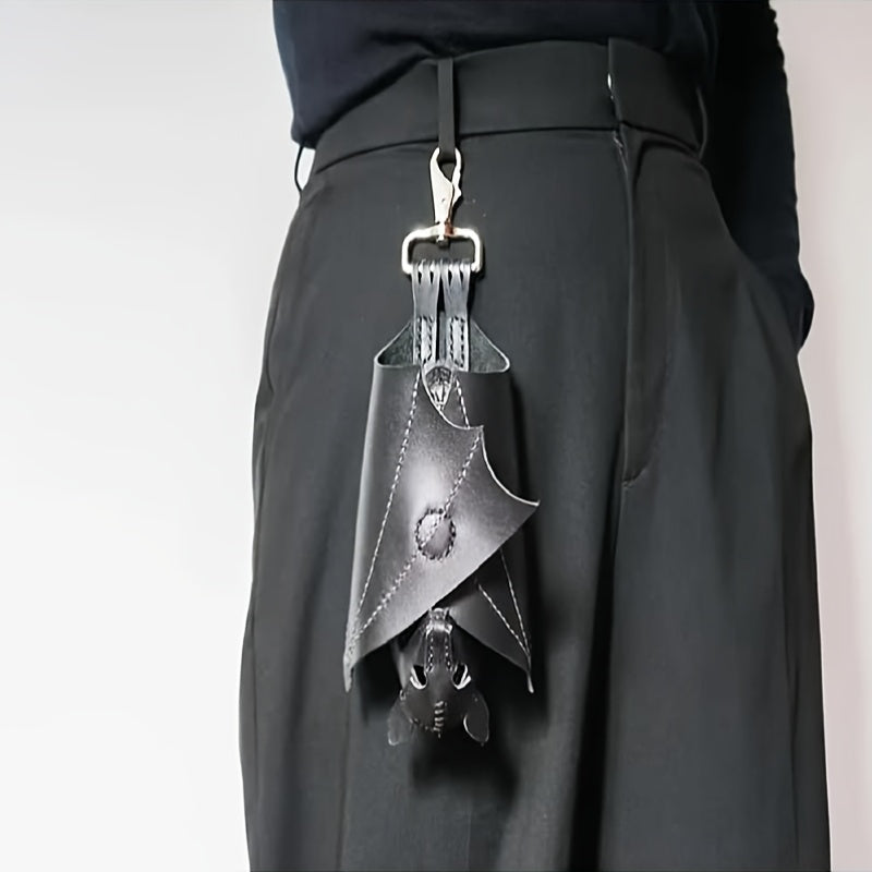 Handmade leather bat wallet