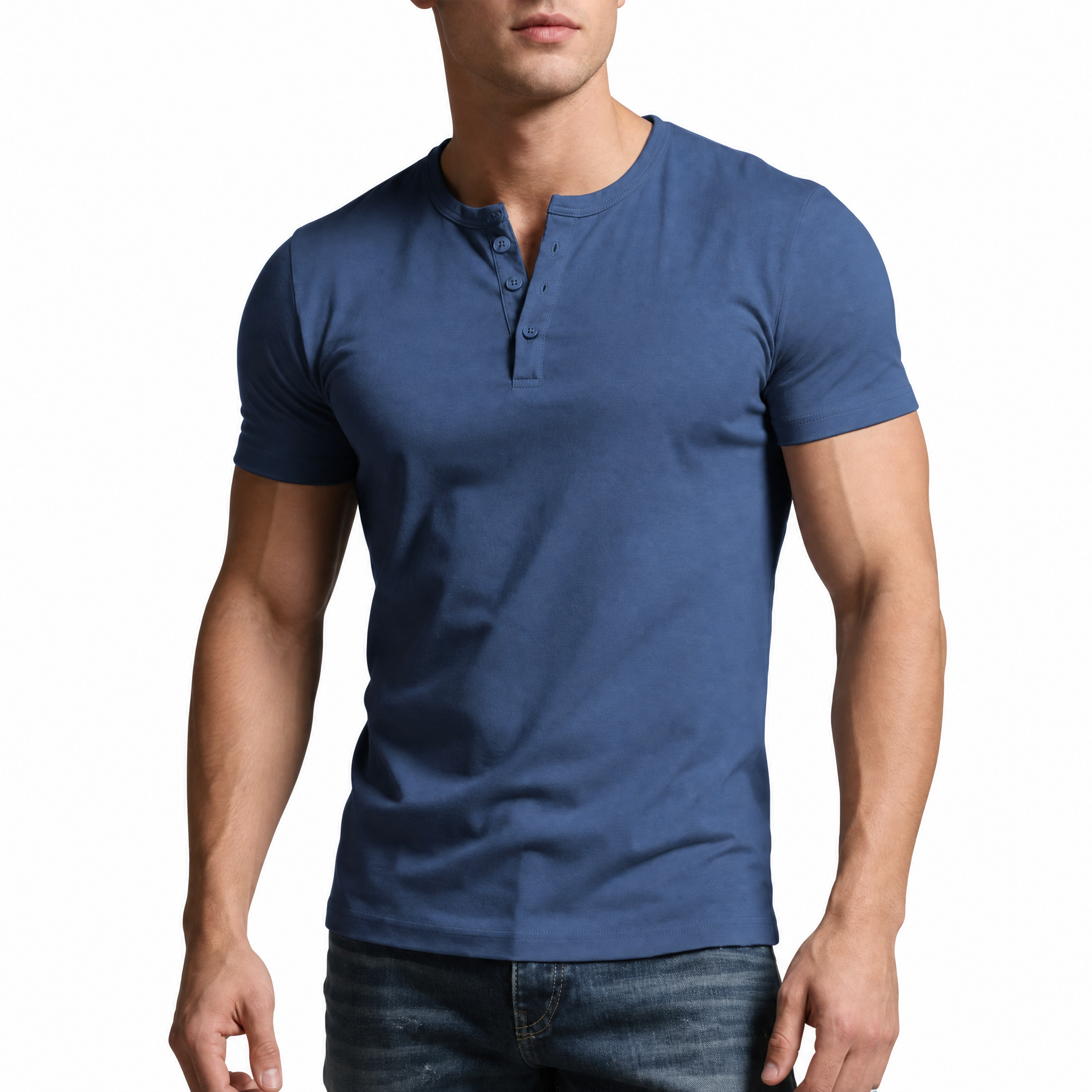 Men’s Essential Slim Fit Henley T-Shirt