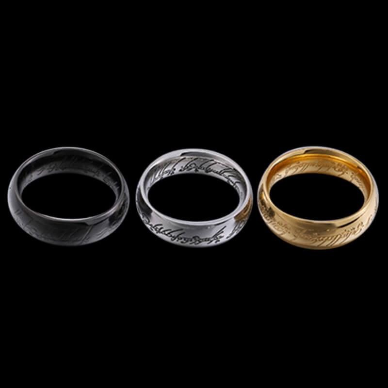 Exquisite Engraved Stainless Steel Ring