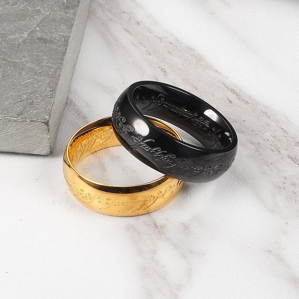 Exquisite Engraved Stainless Steel Ring