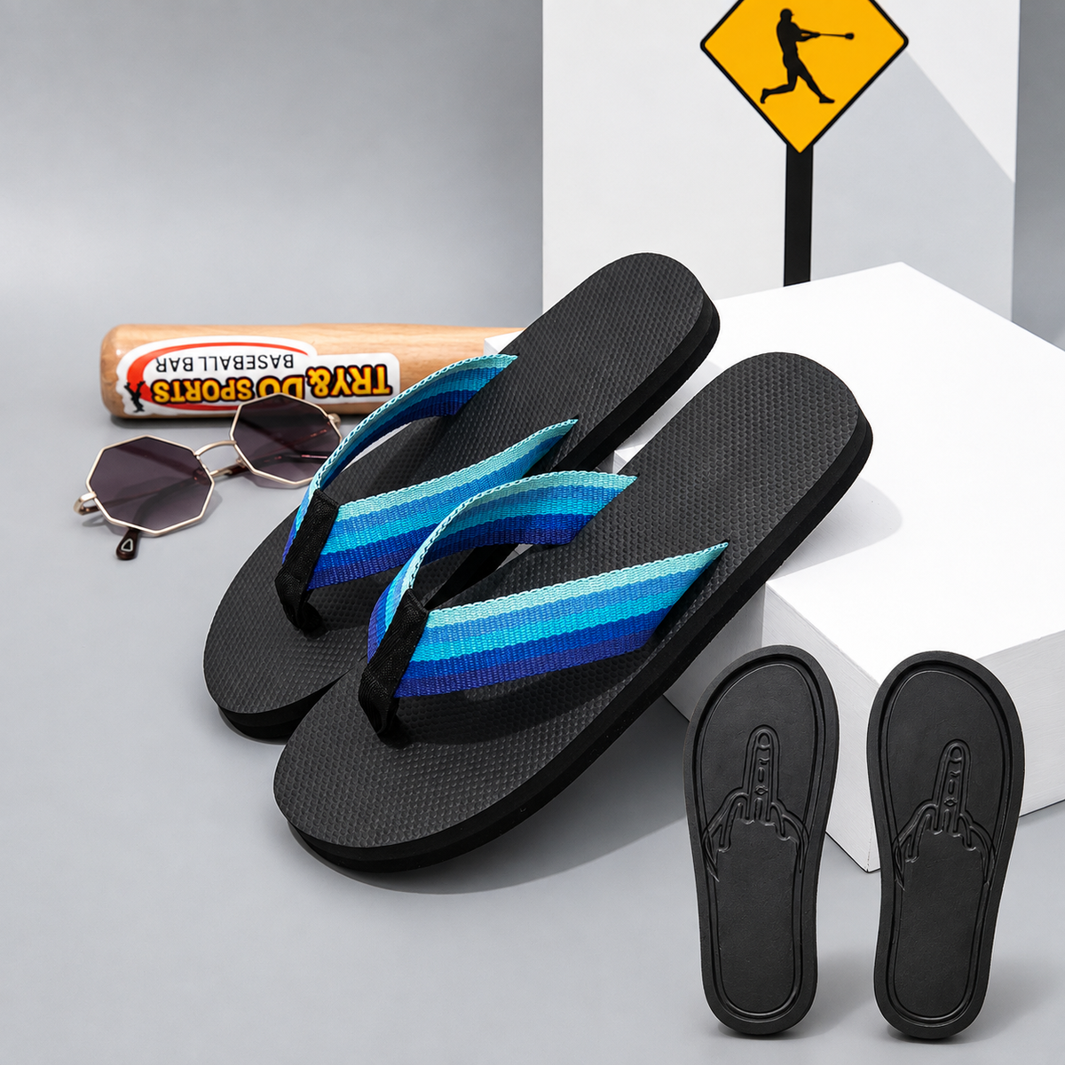 Novelty Footprint Flip-Flops