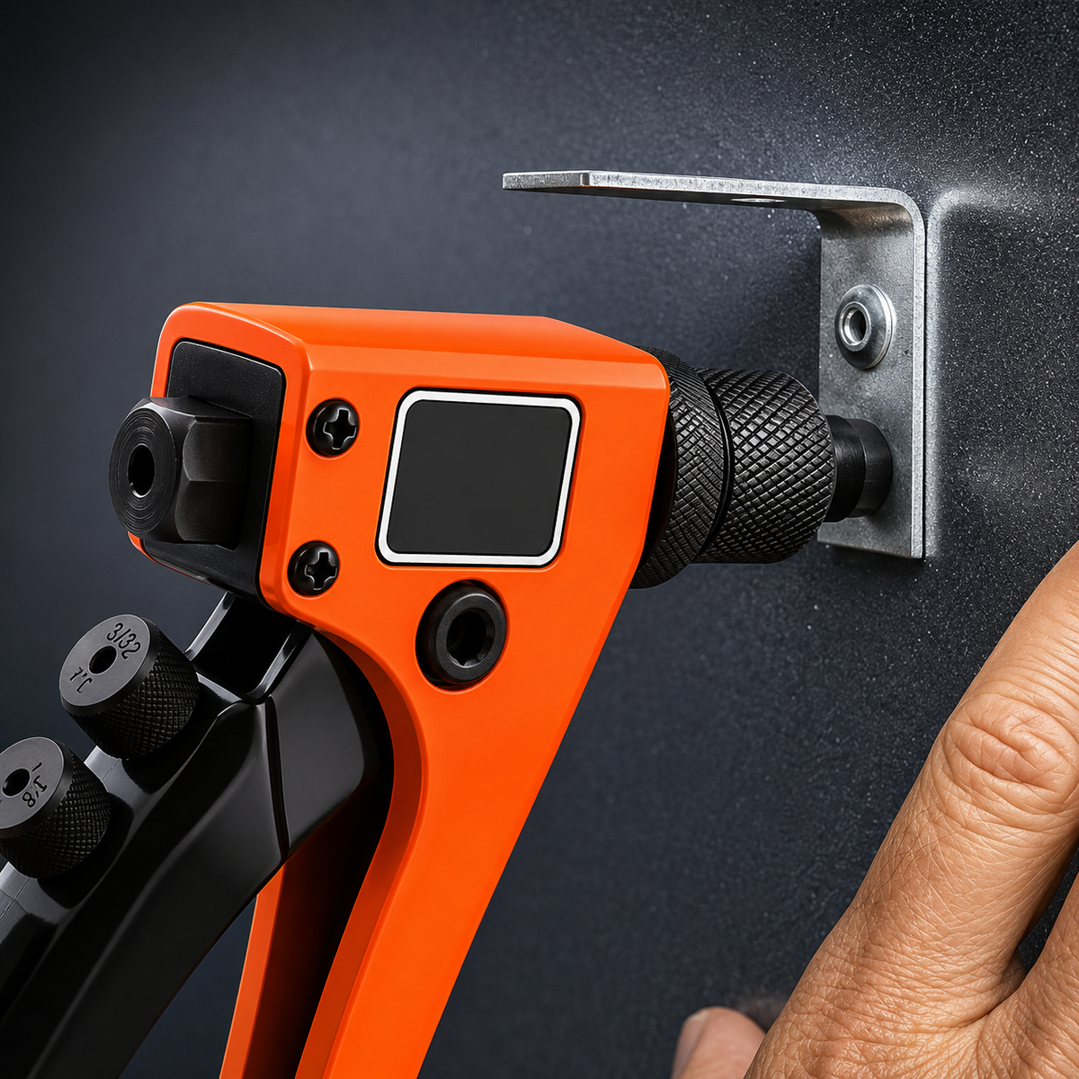 4-in-1 Hand Rivet Gun Kit — Switch Sizes by Hand and Keep the Job Moving