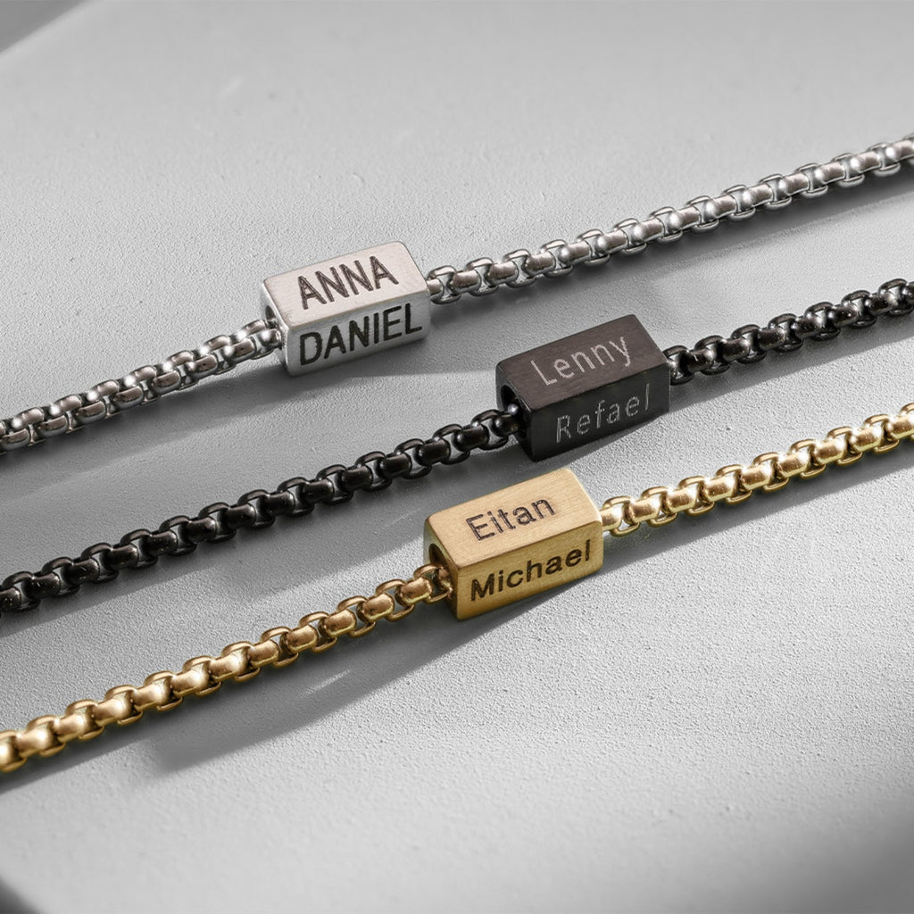 Customized Men's Gold Chain Bracelet