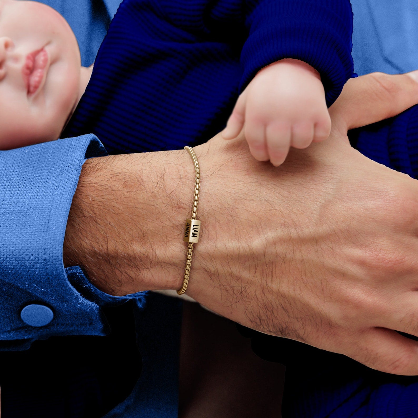 Customized Men's Gold Chain Bracelet