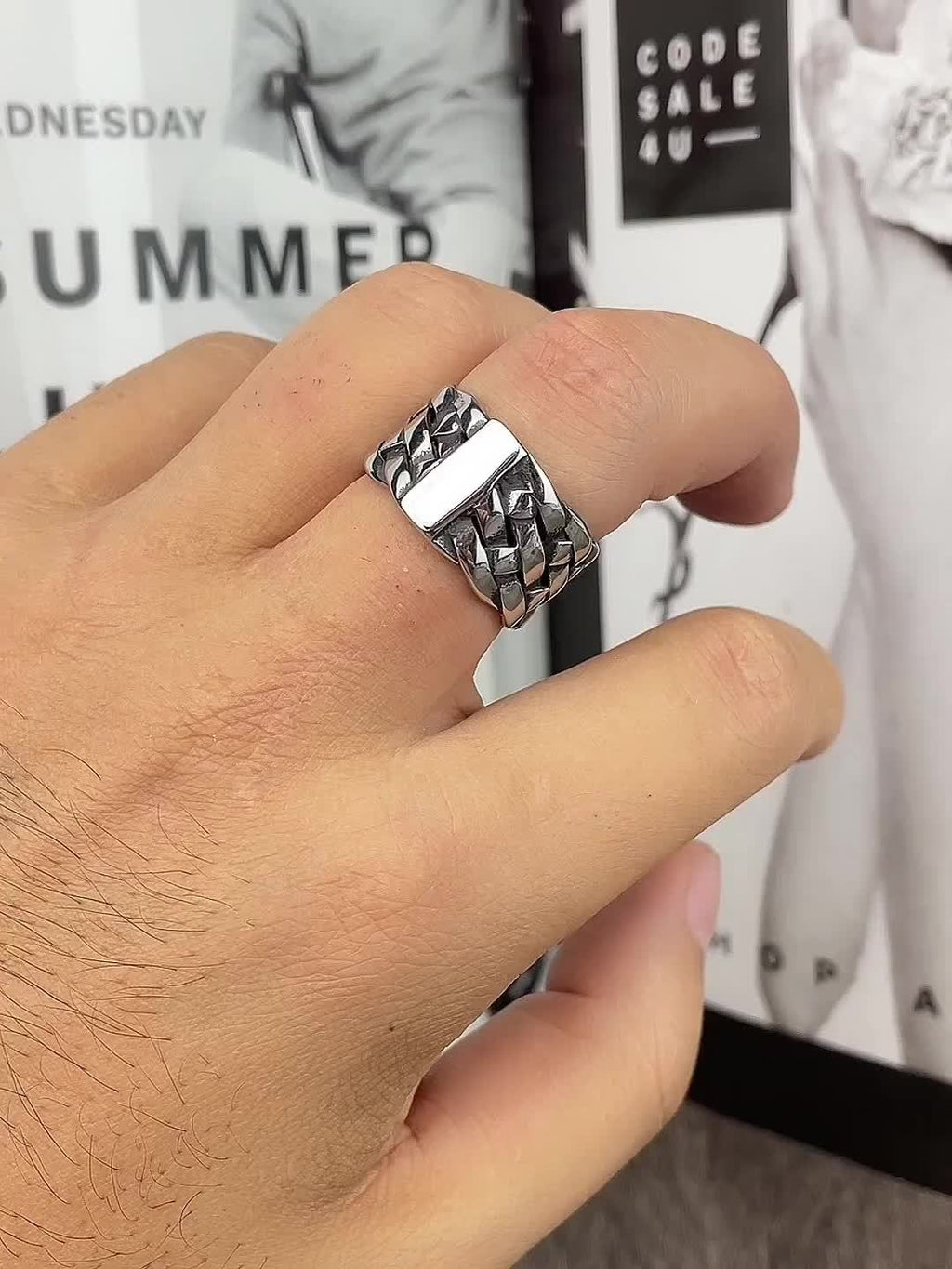 Vintage Braided Silver Ring