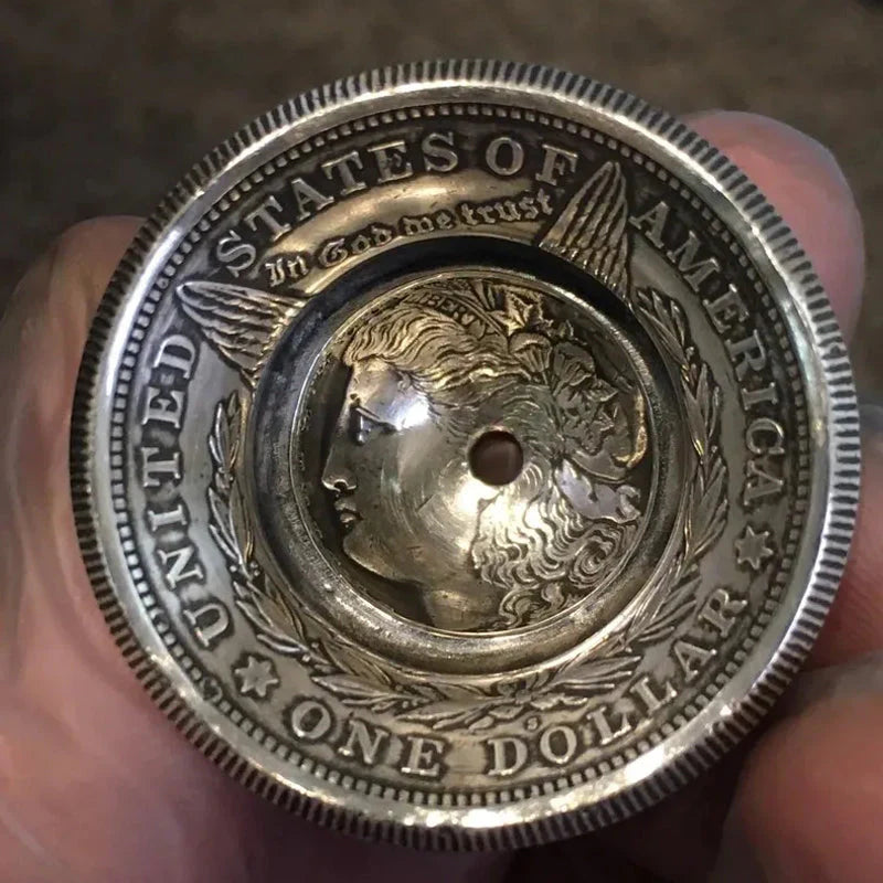 Zinc Alloy Morgan Silver Dollar Ornament-Bell