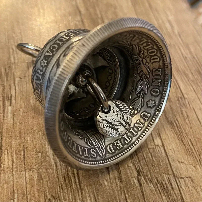 Zinc Alloy Morgan Silver Dollar Ornament-Bell