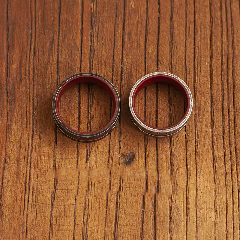 Angolan red viking rune ring