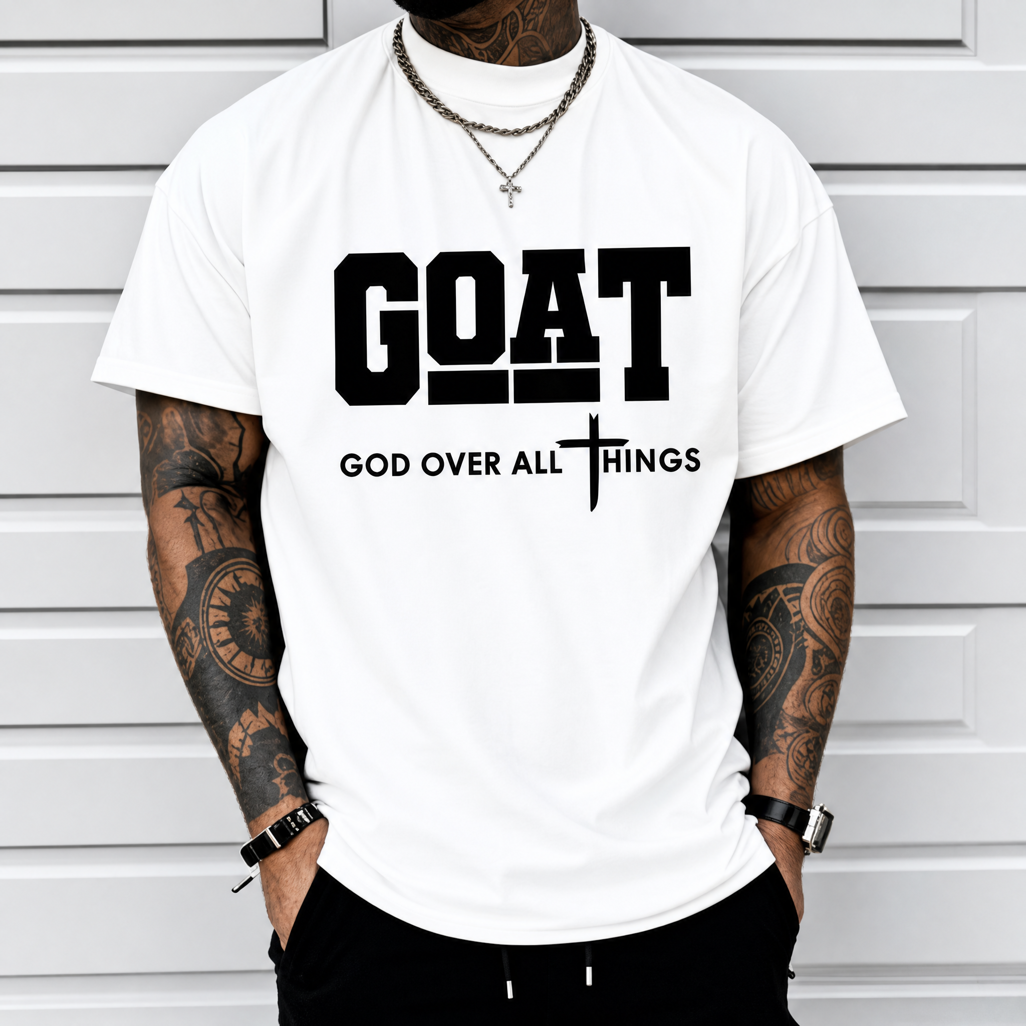 Men’s GOAT Graphic T-Shirt – Casual Streetwear Short Sleeve Tee